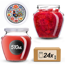 Słoiki na przetwory Sassa 580ml 24szt fi 82