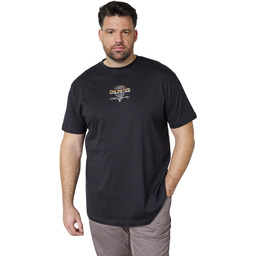 Duża Koszulka Męska T-shirt z Nadrukiem Czarny NORTH