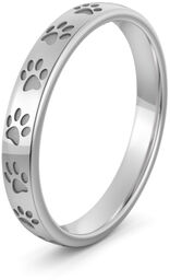 Pierścionek obrączkowy srebrny z łapkami - Ag-586