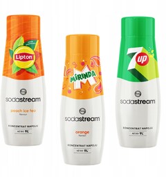 Zestaw 3 koncentratów Sodastream Lipton Ice Tea Peach