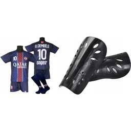 strój piłkarski dla dzieci Dembele getry ochraniacze rozmiar