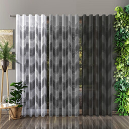 Markizeta Firana żakardowa gotowa 150x250 szara Iwa