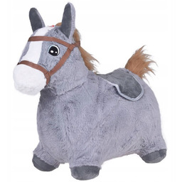 Pompowany konik skoczek pluszowy do skakania dla dziecka