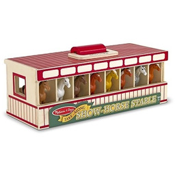Melissa & Doug, figurki Stajnia z końmi