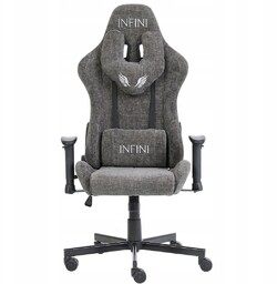 Fotel Gamingowy Infini Luxor Dark Gray, Tkanina, regulacja