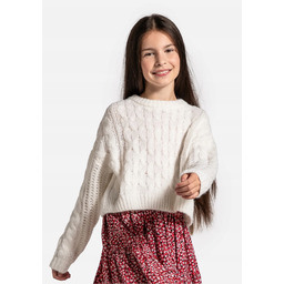 Sweter Dla Dziewczynki Ecru Sweterek dziewczęcy 128 Coccodrillo