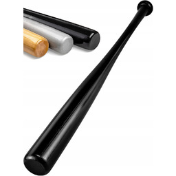 Kij Baseballowy 76 CM Drewno Ekologiczne Czarny Naturalny