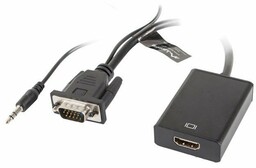 Lanberg Adapter VGA(M) + Audio -> HDMI(Ż)