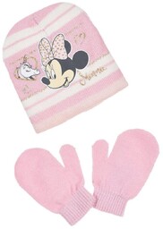 Komplet czapka rękawiczki Disney Myszka Minnie zimowa jesienna
