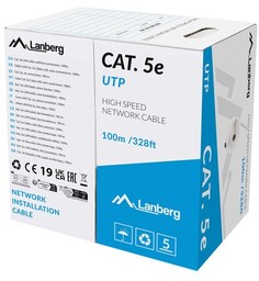 Lanberg kabel LAN UTP kat.5E 100m drut CU