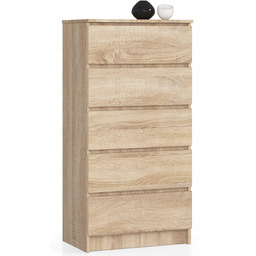 Komoda szafka K60 5 szuflad dąb sonoma Akd