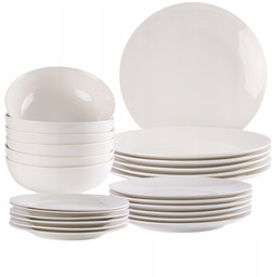 Serwis Obiadowy Porcelanowy 24EL 6OSÓB Komplet Zestaw Talerzy