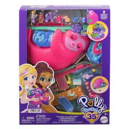 POLLY POCKET Lalka Kompaktowa torebka Rodzina leniwców HRD40