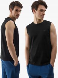 Bezrękawnik tank top 4F SLEM075 czarny Bezrękawnik męski