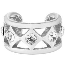 Srebrna nausznica wysadzana kryształami SWAROVSKI  CRYSTAL