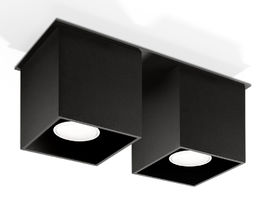 Plafon QUAD 2 Czarny - Sollux