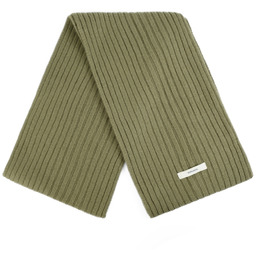 Wełniany ciepły szalik 100% wełny MERIN - khaki