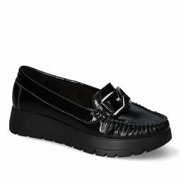 Mokasyny Lemar 10141 Naplak Czarny+cn