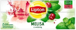 Herbatka ziołowa aromatyzowana Lipton Melisa z wiśnią 20x1,2g