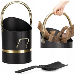 Ozdobne Wiadro Na Popiół Do Kominka Zestaw