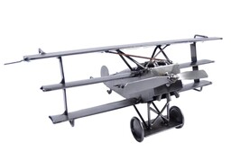 Metalowy model Trójpłatowiec-Czerwony baron. Prezent dla fanów