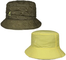 Kapelusz Dwustronny Pucker Check Bucket by Kangol, oliwkowy,