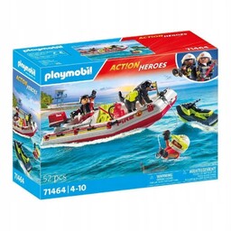 Playmobil 71464 Action Heroes Łódź straży pożarnej ze