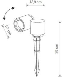 Lampa wbijana zewnętrzna do ogrodu TUBINGS czarny 8161
