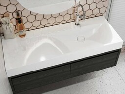 Umywalka 120 x 46 cm prawa z blatem