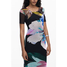 DŁUGA CZARNA SUKIENKA DAMSKA DESIGUAL