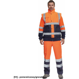 HELLIN HV - bezrękawnik - pomarańczowy/granatowy 3XL
