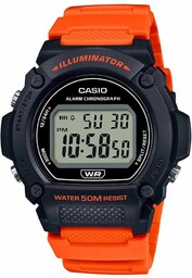 Zegarek marki Casio model W-219H kolor Pomarańczowy. Akcesoria