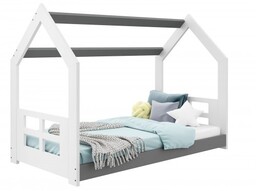 Łóżko Domek dziecięce 160x80 dla dzieci białe D2D