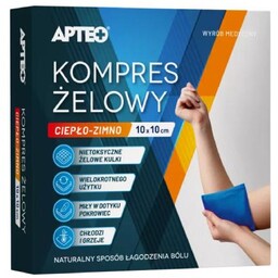 APTEO Kompres żelowy ciepło-zimno 10x10cm, 1 szt.