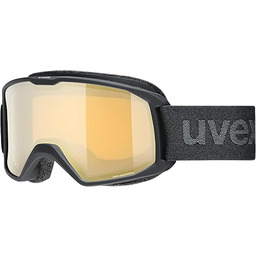uvex elemnt FM, Gogle narciarskie unisex-dorosły, black mat/gold-LGL,