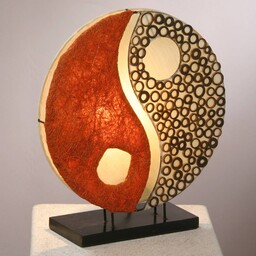 Woru Lampa stołowa Ying Yang, żółty / pomarańczowy,