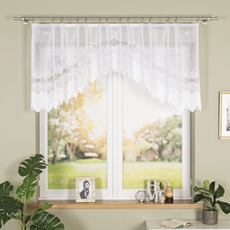 Markizeta Firana żakardowa gotowa 250x80 001 biała Modesta