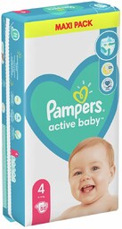 Pampers Active Baby, rozmiar 4, 58szt, 9-14kg