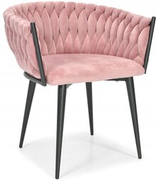Krzesło tapicerowane do salonu jadalni welurowe glamour Rosa