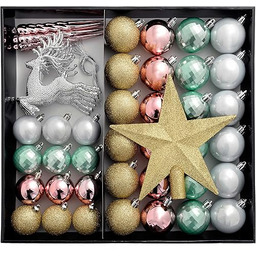 WeRChristmas Nietłukące się luksusowe bombki choinkowe, 50 sztuk,