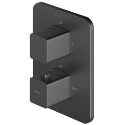 Omnires bateria wannowo-prysznicowa podtynkowa termostatyczna Parma grafit PM7436GR