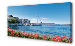 Obraz na płótnie Morze statek niebo lato