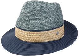 Kapelusz Fedora Straw-Mix by bugatti, niebieski, cm