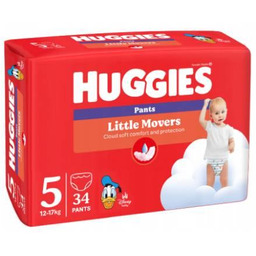 HUGGIES Pieluchomajtki Little Movers Pants rozmiar 5 (12-17kg),