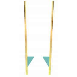 Szczudła drewniane cyrkowe małe pastelowe Miętowe 140 cm