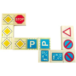 Hess Spielzeug 14951 - Domino z drewna, znak