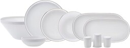 Karaca New Saturn Gold Streamline 59-częściowy porcelanowy zestaw