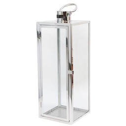 Latarnia na świece Barcelona XL srebrna 70 x