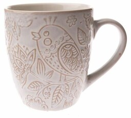 Kubek ceramiczny Bird, 454 ml, biały
