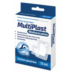 Multiplast Wodoszczelne plastry z opatrunkiem, 12 szt.